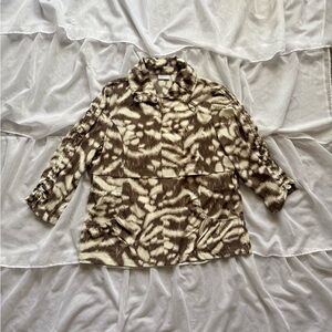 Zenergy by Chico's Animal Print Anorak Jacket